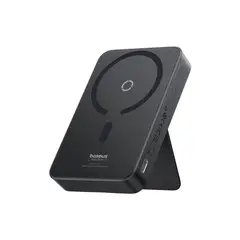 BASEUS - Powerbank 5000mAh Inalámbrico 20W Con Soporte Magnético Negro
