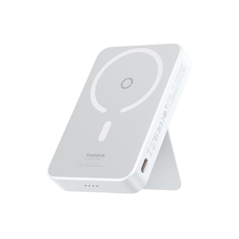 BASEUS - Powerbank Baseus 5000mAh Inalámbrico 20W Con Soporte Magnético Blanco