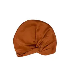 MARINA COLORINA - Turbante de seda doble capa color cobre