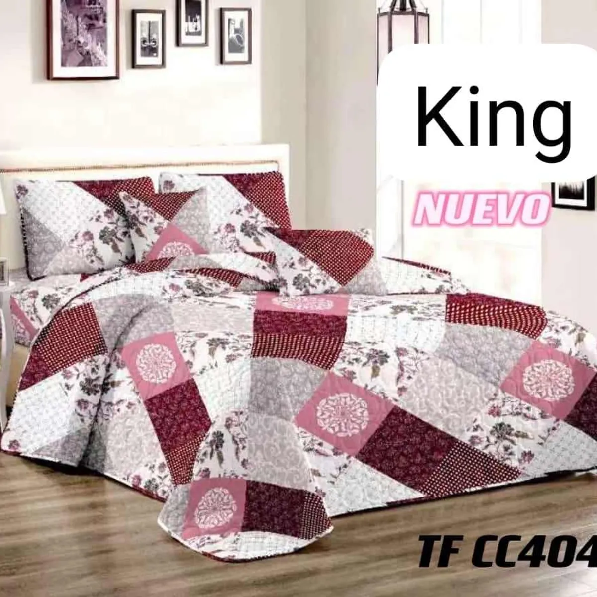 GENERICO - CUBRECAMA QUILT DE VERANO KING - DISEÑO.