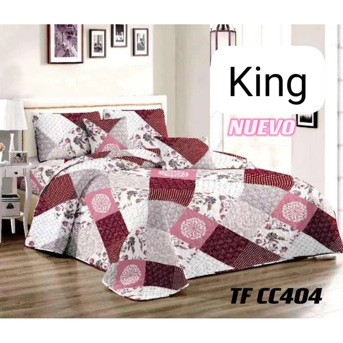 GENERICO - CUBRECAMA QUILT DE VERANO KING - DISEÑO.