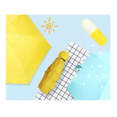GENERICO - Paraguas Mini Sombrilla De Bolsillo Capsula Dama Rayos Uv