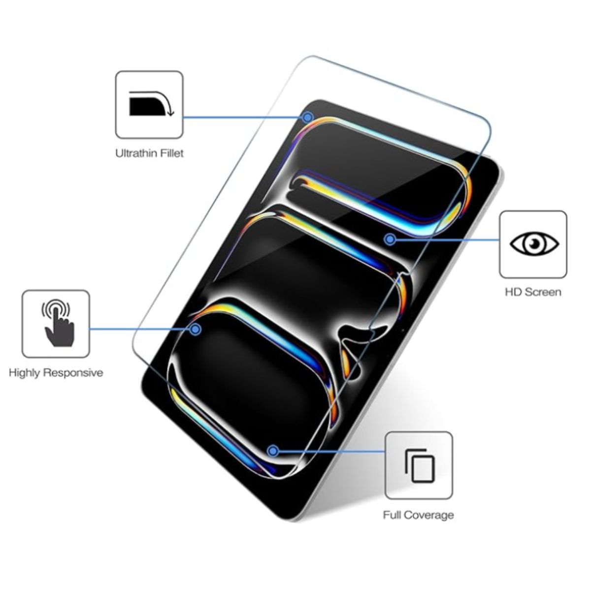 GENERICO - Lámina Mica Vidrio Templado Para iPad Air 13 M2 2024