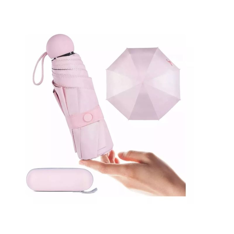 GENERICO - Paraguas Mini Sombrilla De Bolsillo Capsula Dama Rayos Uv