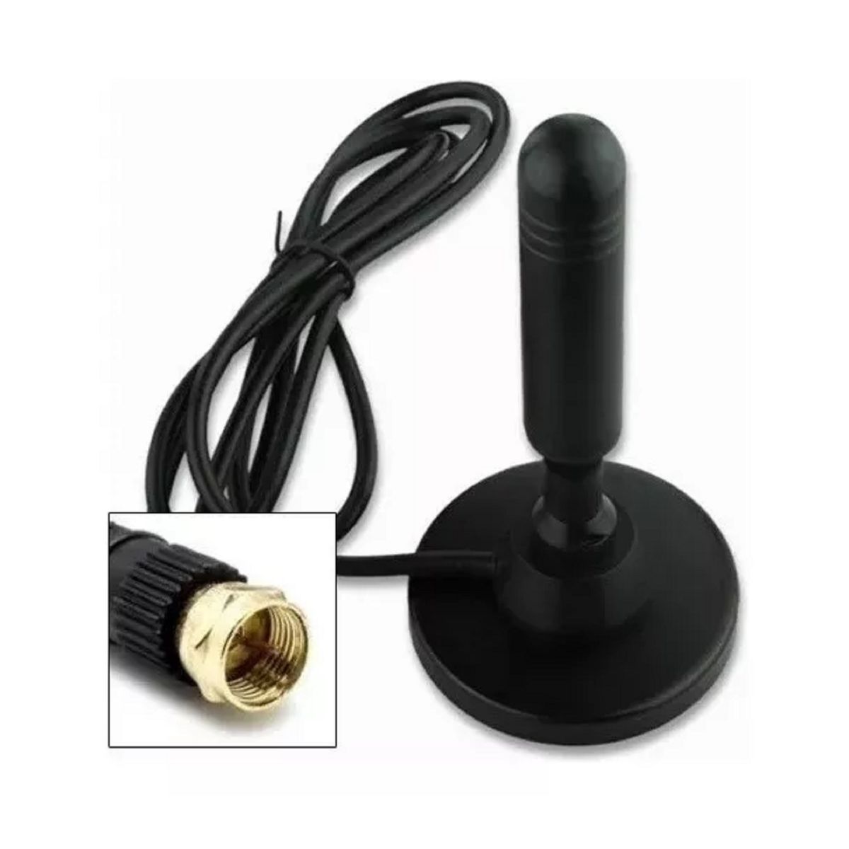 GENERICO - Antena Tv Digital Abierta Hd  de Interior 360 Coaxial