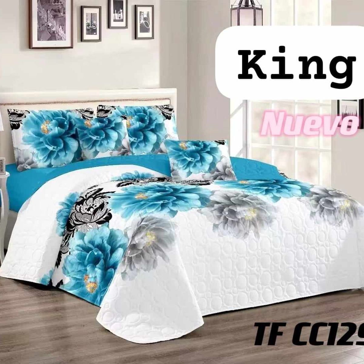 GENERICO - CUBRECAMA QUILT DE VERANO KING - DISEÑO.
