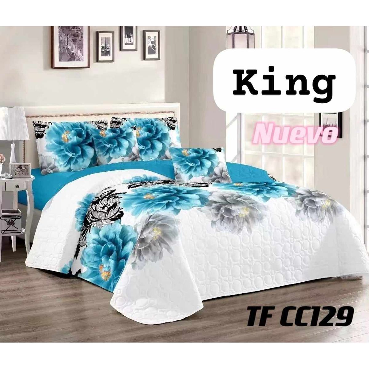 GENERICO - CUBRECAMA QUILT DE VERANO KING - DISEÑO.