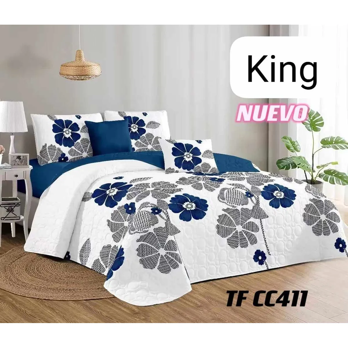 GENERICO - CUBRECAMA QUILT DE VERANO KING - DISEÑO.