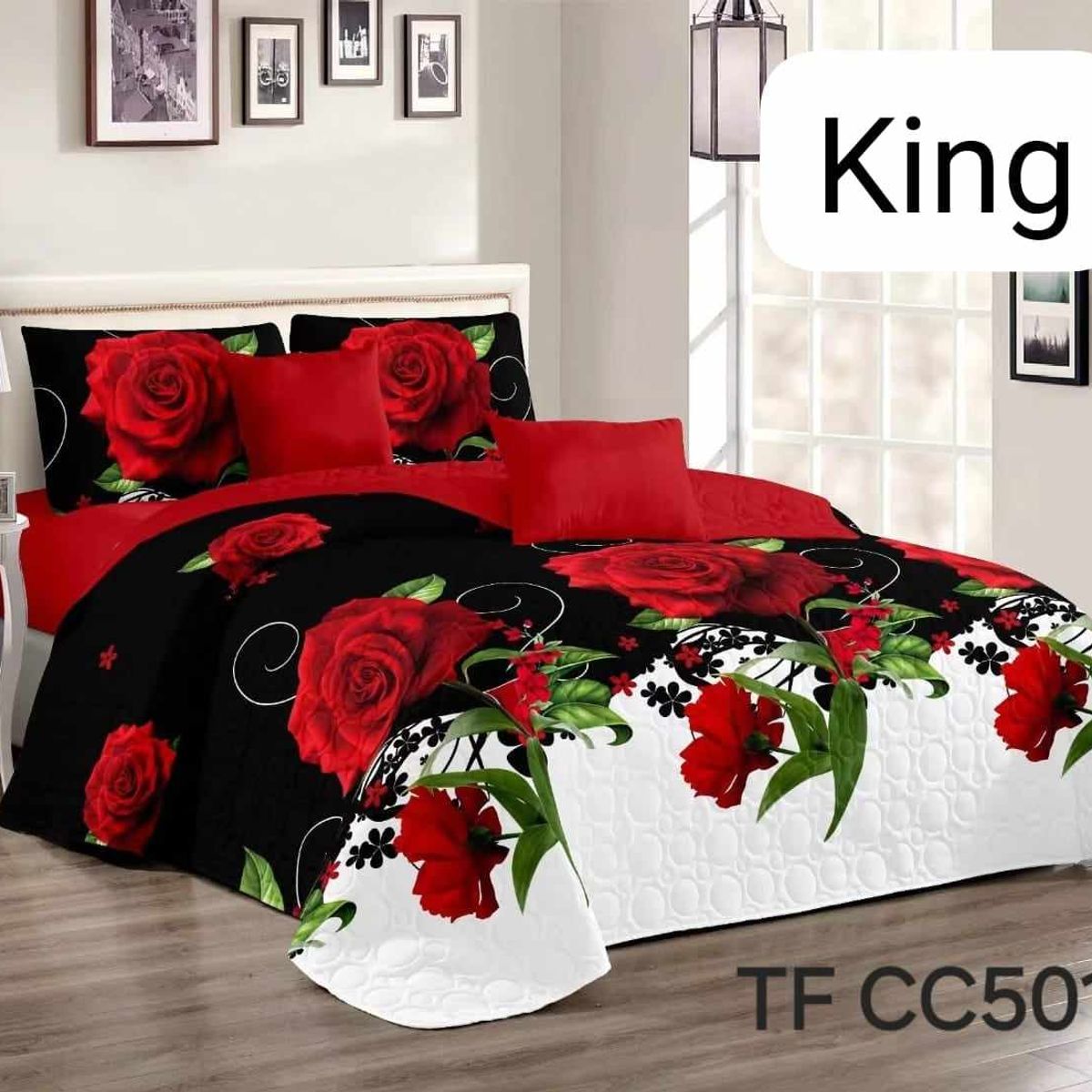 GENERICO - CUBRECAMA QUILT DE VERANO KING - DISEÑO.