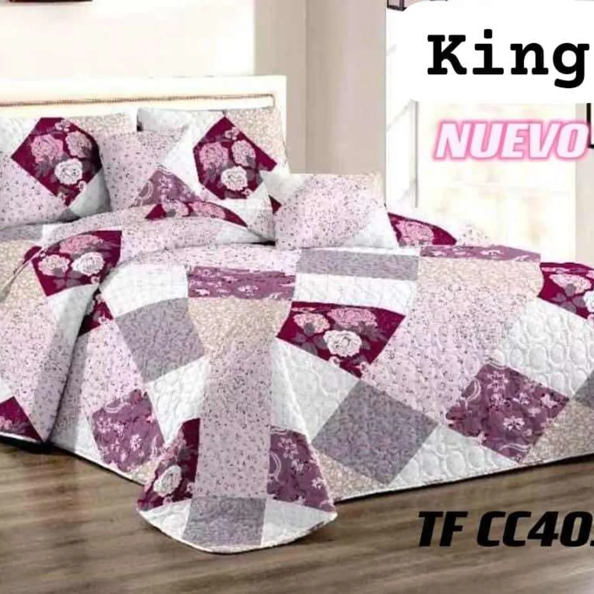 GENERICO - CUBRECAMA QUILT DE VERANO KING - DISEÑO.