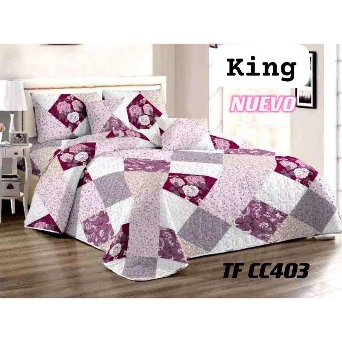 GENERICO - CUBRECAMA QUILT DE VERANO KING - DISEÑO.
