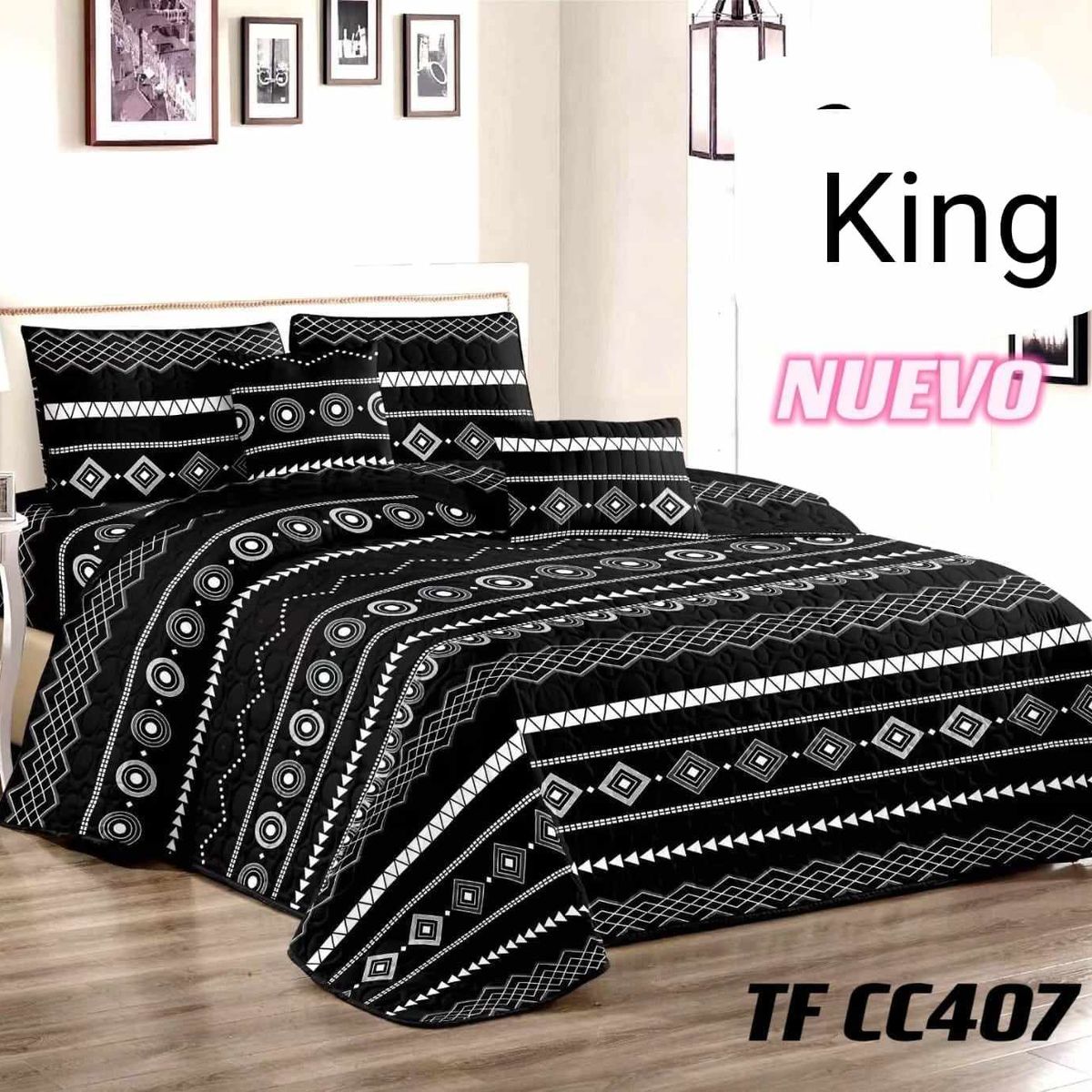 GENERICO - CUBRECAMA QUILT DE VERANO KING - DISEÑO.
