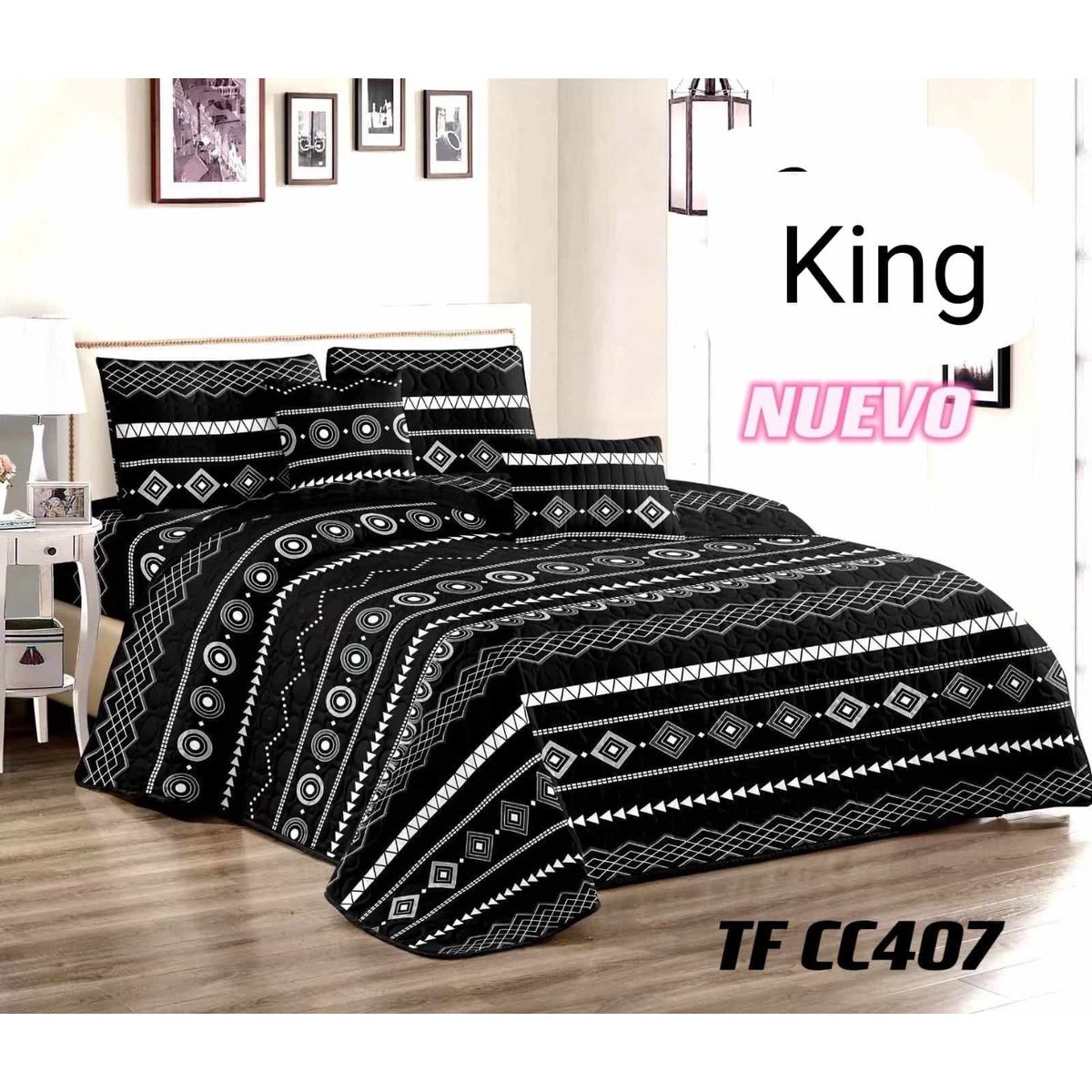 GENERICO - CUBRECAMA QUILT DE VERANO KING - DISEÑO.