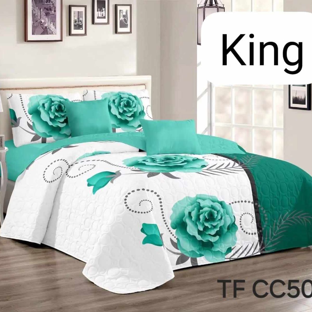 GENERICO - CUBRECAMA QUILT DE VERANO KING - DISEÑO.