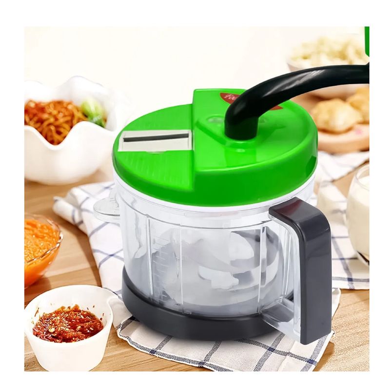GENERICO - Picador de verduras Manual 5 Cuchilla Acero Inoxidable