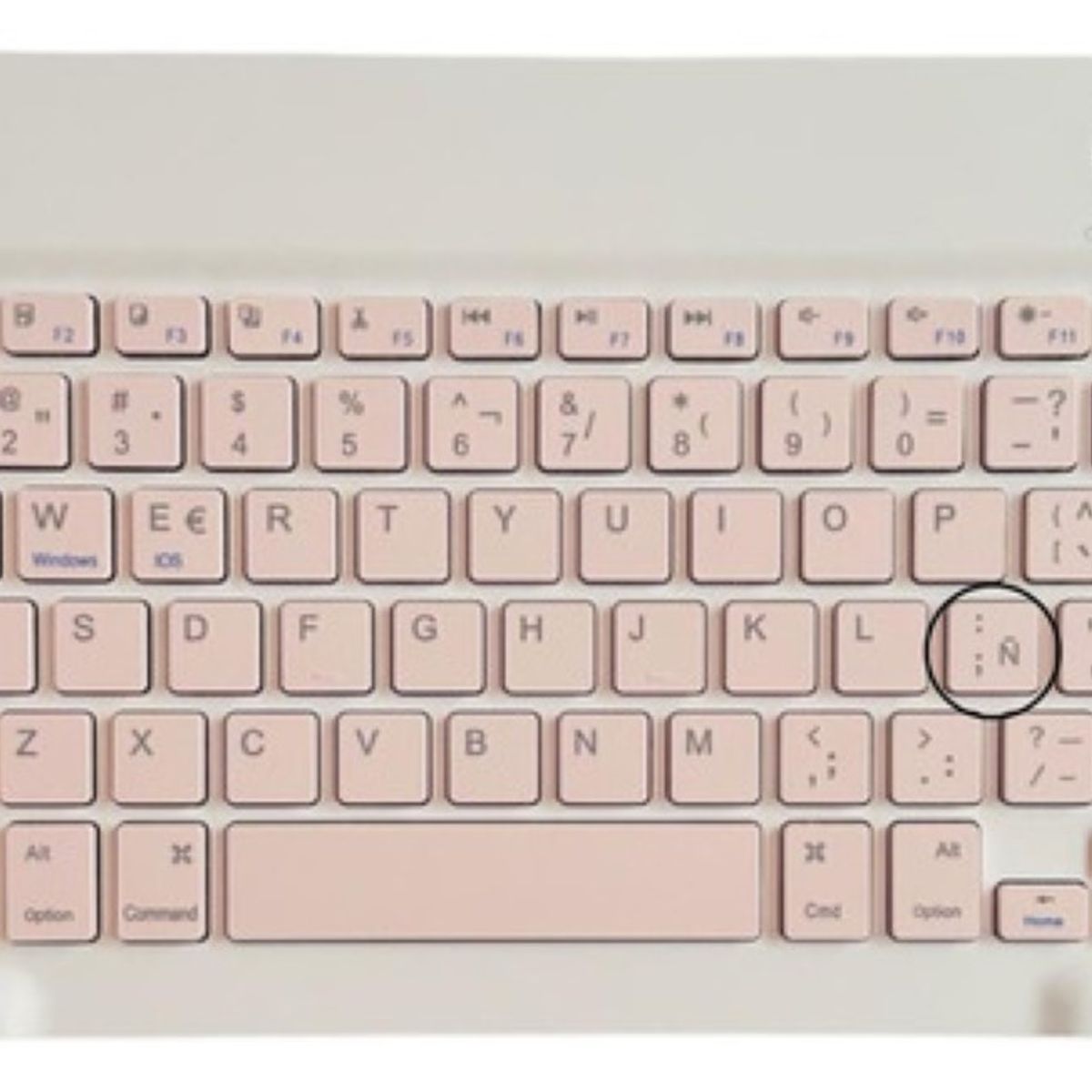 GENERICO - Funda Con Teclado Rosado Para iPad Air 13 M2 2024 Con Ranura
