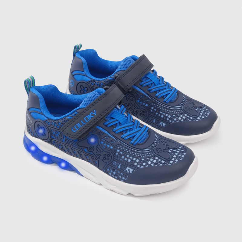 COLLOKY - Zapatilla luces Niño Azul 53875 Colloky