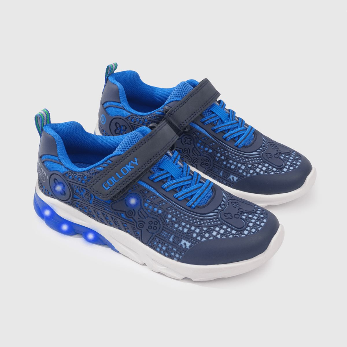 COLLOKY - Zapatilla Luces Niño Azul 248689 Colloky