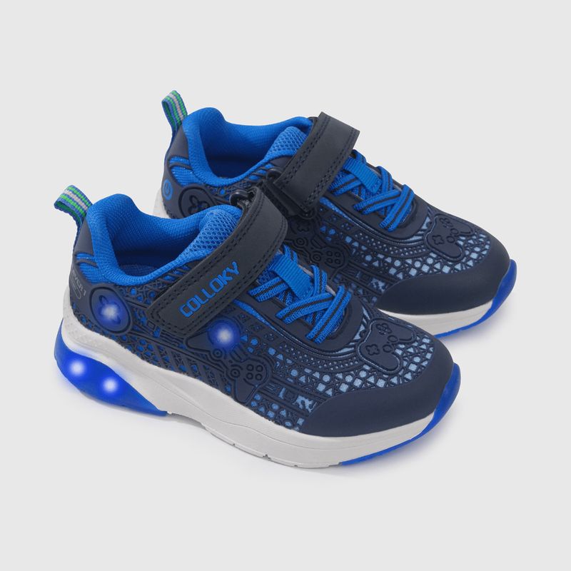 COLLOKY - Zapatilla luces Niño Azul 53873 Colloky
