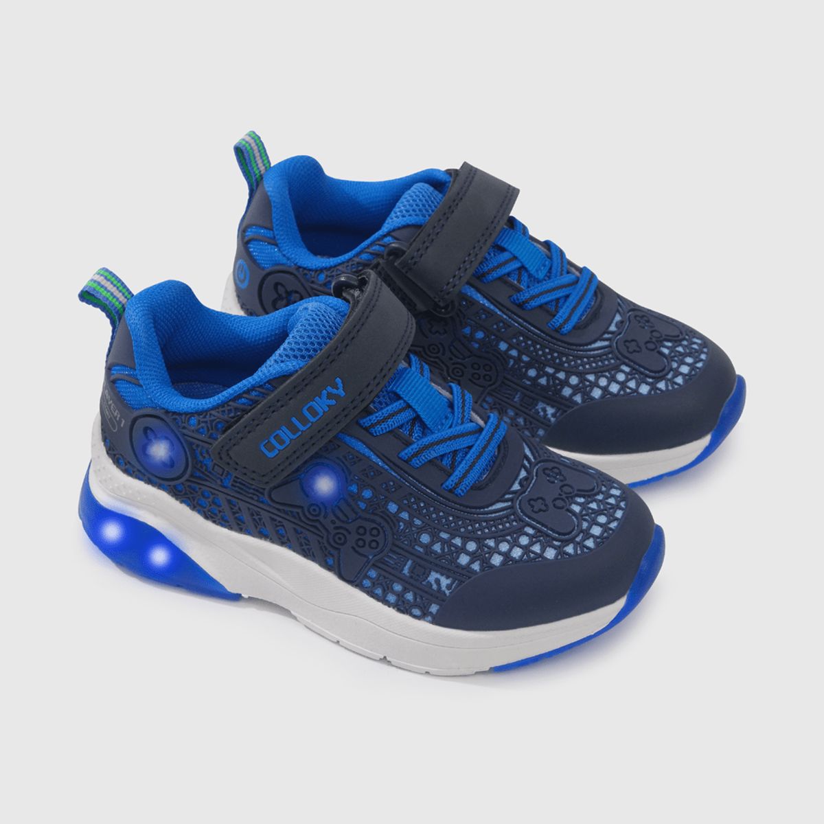 COLLOKY - Zapatilla Luces Niño Azul 248677 Colloky