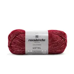 REVESDERECHO - Lana Metal 100grs - Rojo 004