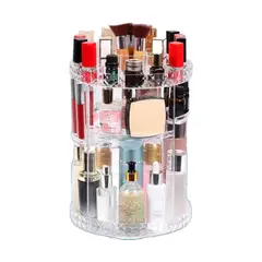 GENERICO - Organizador de Cosmeticos Giratorio de 360° Transparente