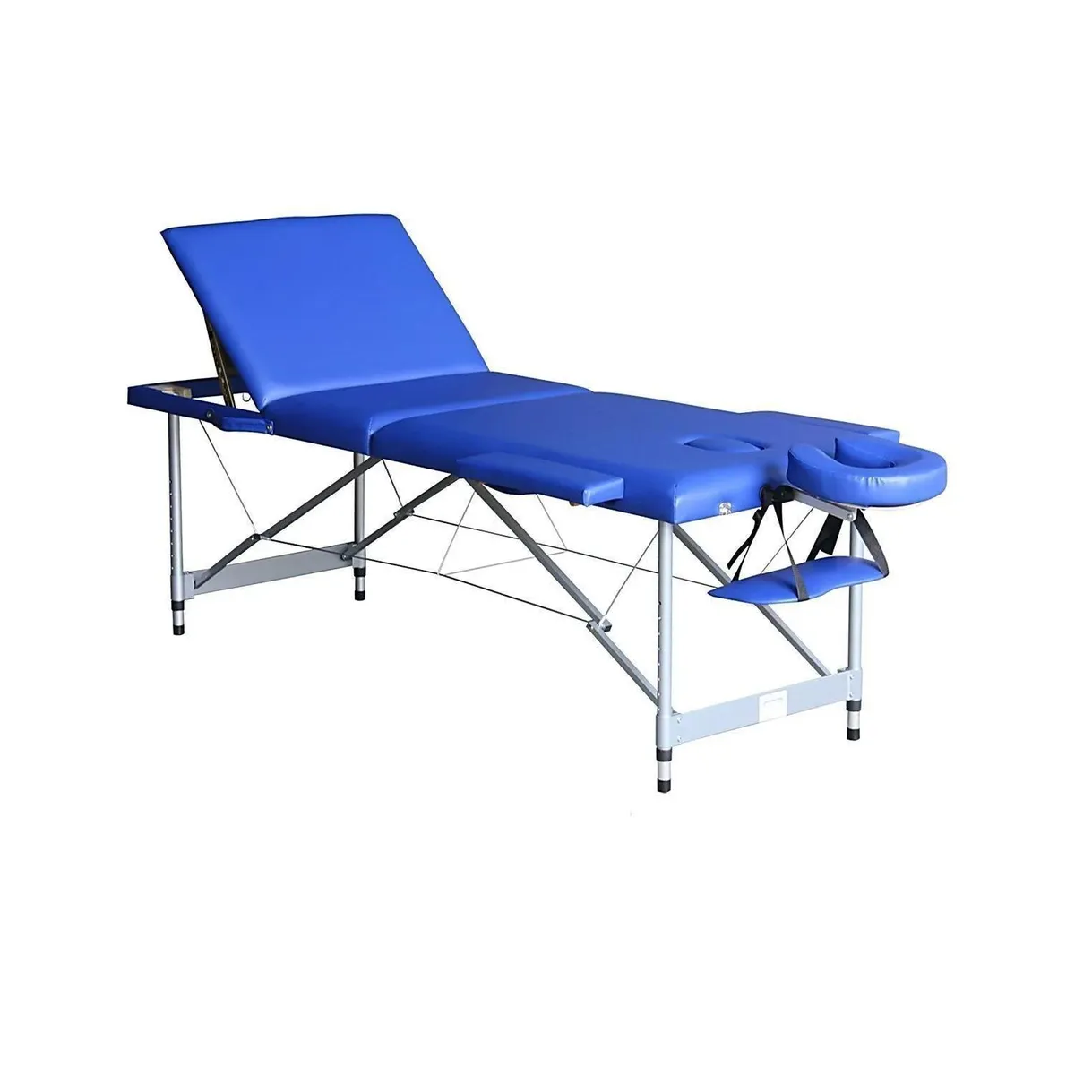 GLOMED - Camilla De Masajes Plegable 3 Cuerpos Azul Delux GLOMED