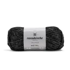 REVESDERECHO - Lana Metal 100grs - Negro 002