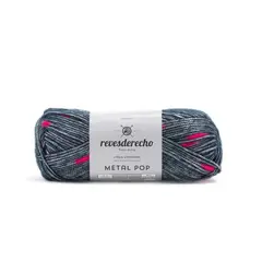 REVESDERECHO - Lana Metal Pop 100grs - Gris-Rojo 001