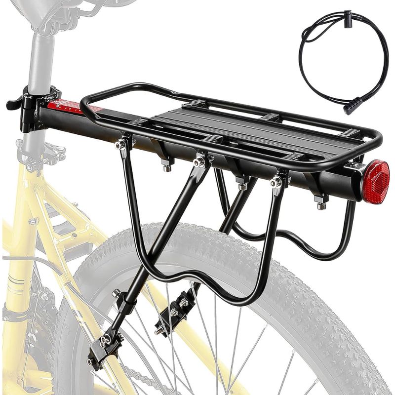 GENERICO - Parrilla Bicicleta Con O Sin Freno De Disco Porta Alforjas