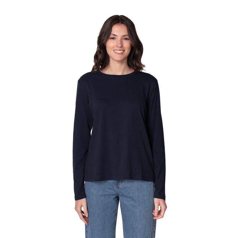 Nautica Suéter De Manga Larga 100% Algodón A Rayas Con Cuello Redondo Para Mujer Durante Todo El Año, Rojo Náutico