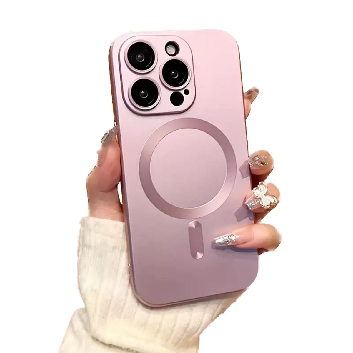 GENERICO - Carcasa Magsafe Metalizada Para iPhone 13 Pro Max Rosa