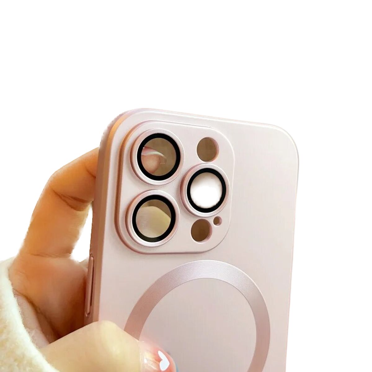 GENERICO - Carcasa Magsafe Metalizada Para iPhone 13 Pro Max Rosa