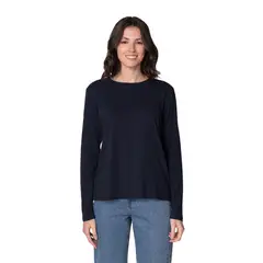 INDUSBORD - Polera Mujer Cuello Redondo Manga Larga Algodón Premium UVPRO