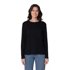 INDUSBORD - Polera Mujer Cuello Redondo Manga Larga Algodón Premium UVPRO