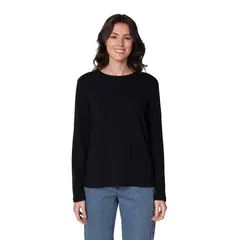 INDUSBORD - Polera Mujer Cuello Redondo Manga Larga Algodón Premium UVPRO