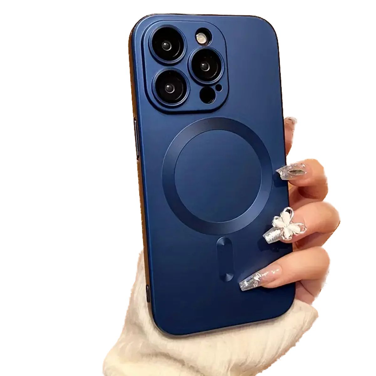 GENERICO - Carcasa Magsafe Metalizada Para iPhone 13 Pro Max Azul