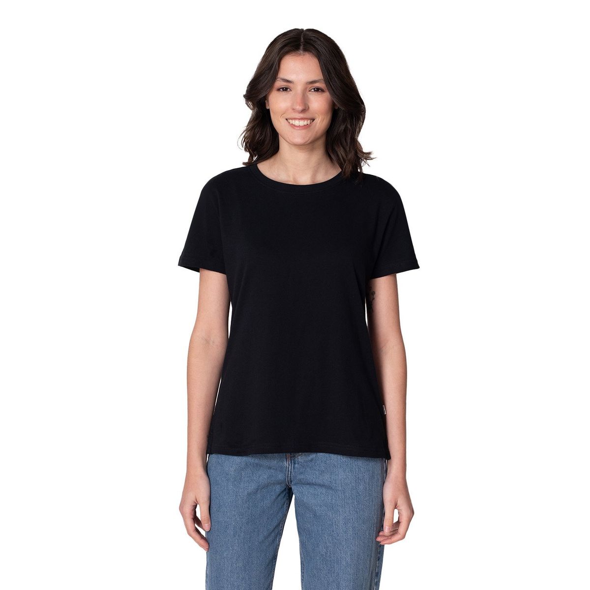 INDUSBORD - Polera Mujer Cuello Redondo Manga Corta Algodón Premium UVPRO.-