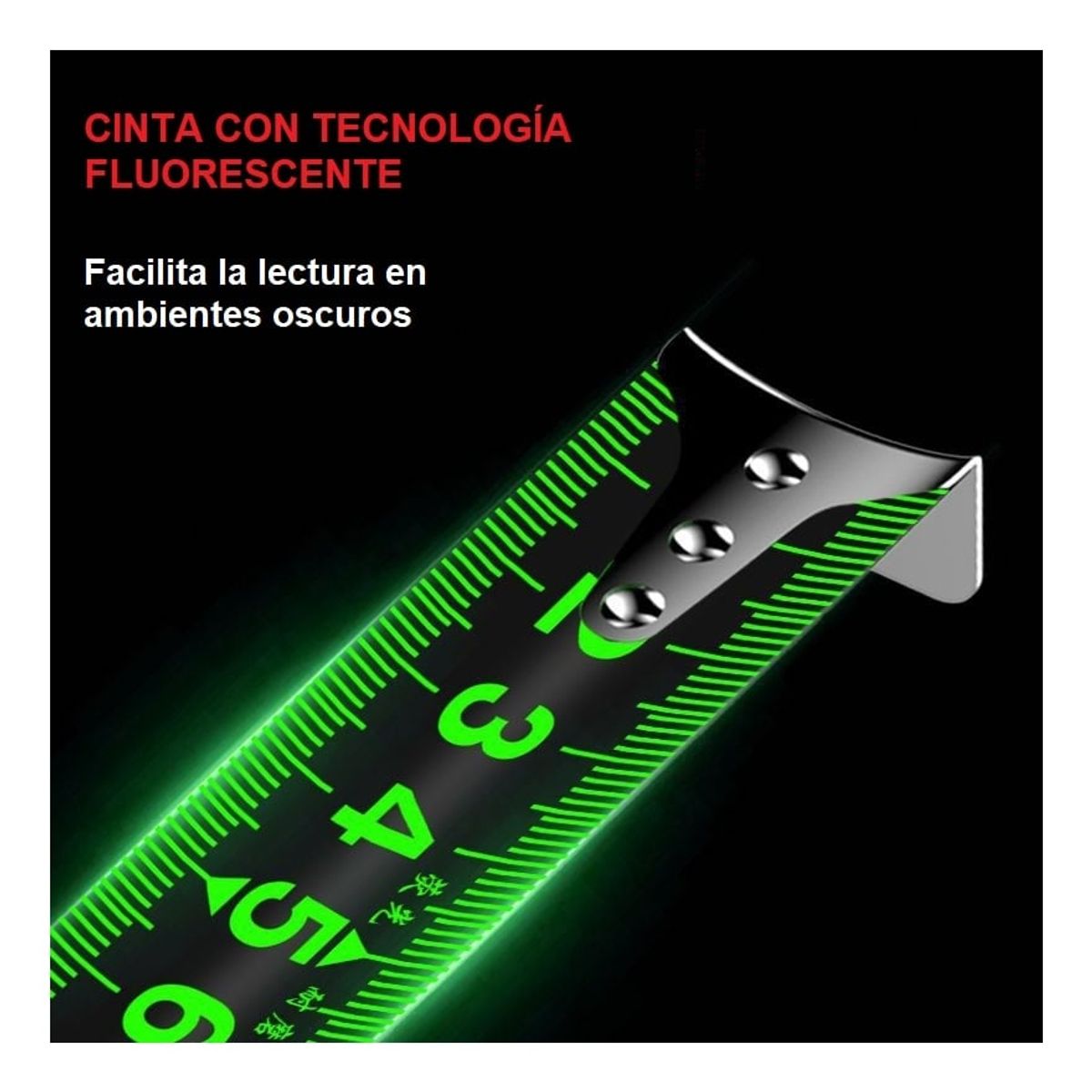 ATURE - Huincha De Medir 750cm X 25mm Fluosforecente Resistente Cinta