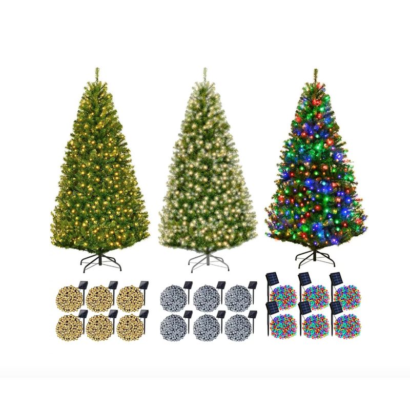GENERICO - Árbol Navidad Pascua Base 6 Luces Led Blanca