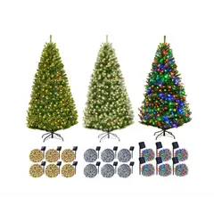 GENERICO - Árbol Navidad Pascua Base 6 Luces Led Blanca
