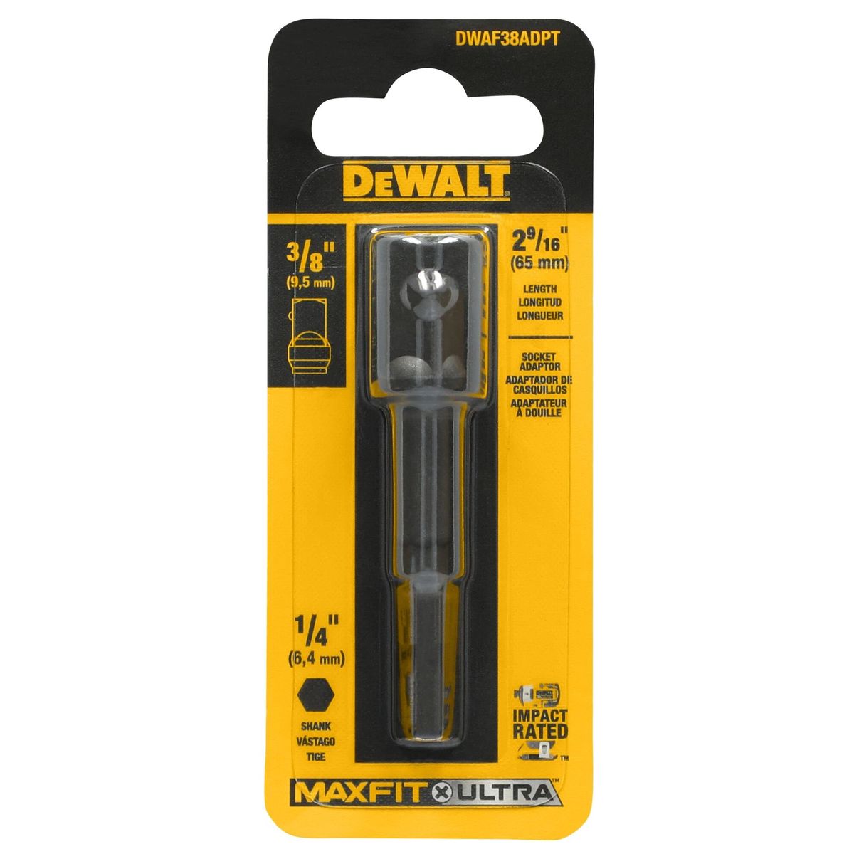DEWALT - Adaptador de dados 3/8” MAXFIT DEWALT DWAF38ADPT