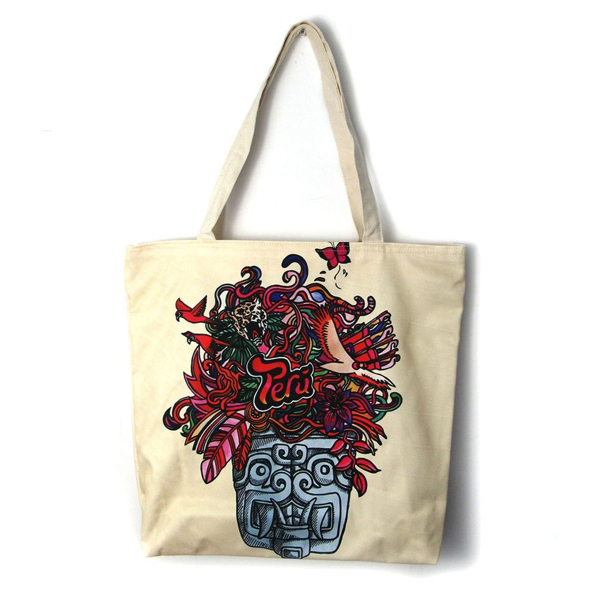 GENERICO - Bolso De Compras Resistente Estampados De Peru Calavera