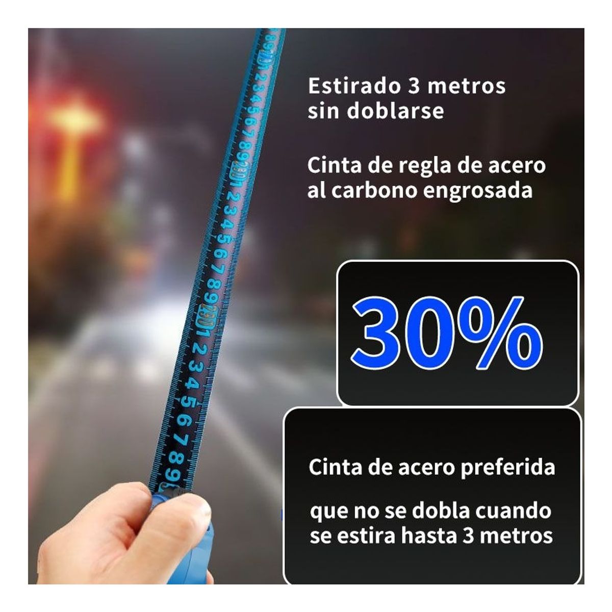 ATURE - Cinta Métrica 10m 25mm Fuerte Y Resistente Cinta De Medir Huincha