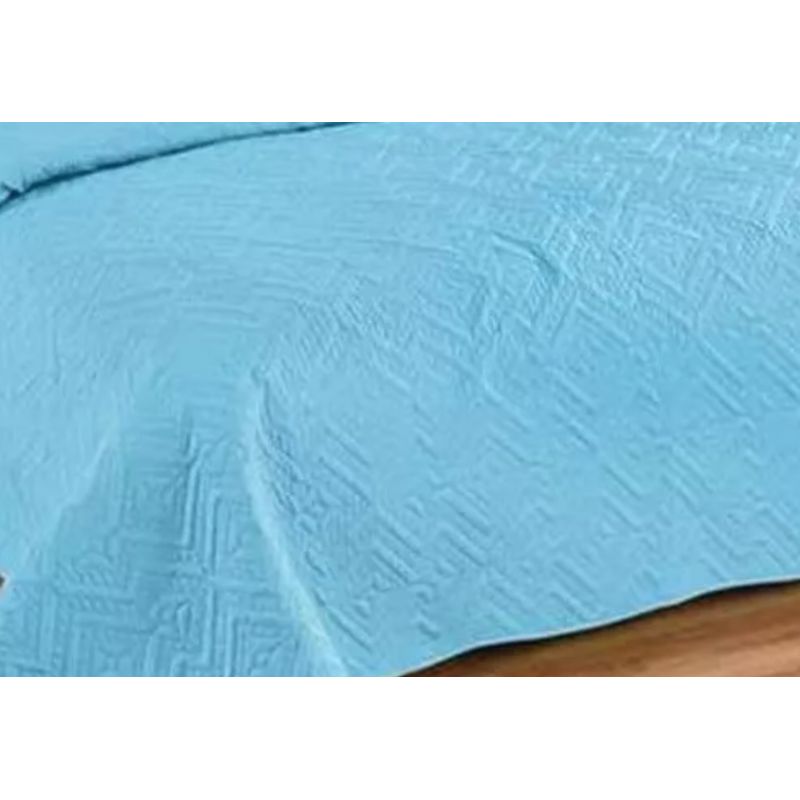 GENERICO - Cubrecama Quilt De Verano 2 Plazas Lisos Color Celeste