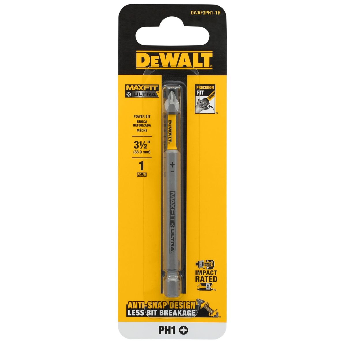 DEWALT - Broca reforzada 3-12” Phillips N1 MAXFIT DEWALT DWAF3PH1-1H