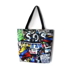 GENERICO - Bolso De Compras Resistente Estampados De Vzla SOS