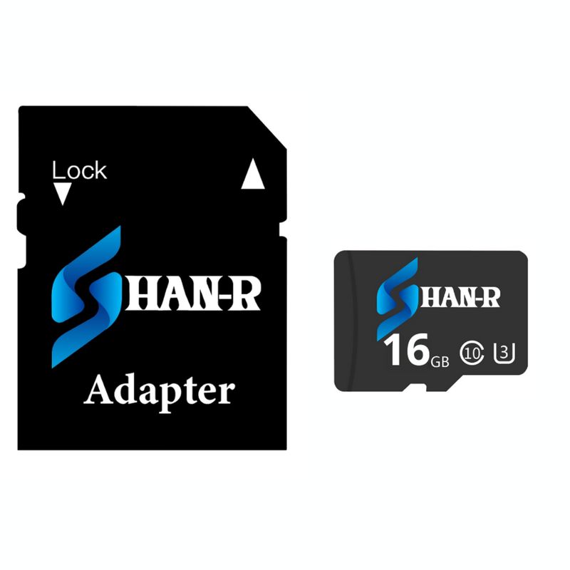 SHAN R - Memoria Micro SD 16GB High Speed Con Adaptador