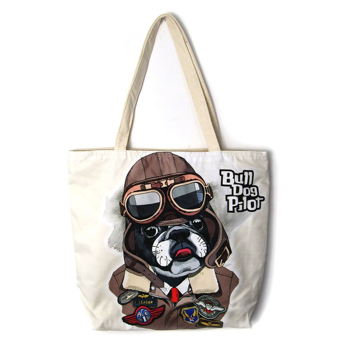 GENERICO - Bolso De Compras Resistente Estampados De Perro Aviador