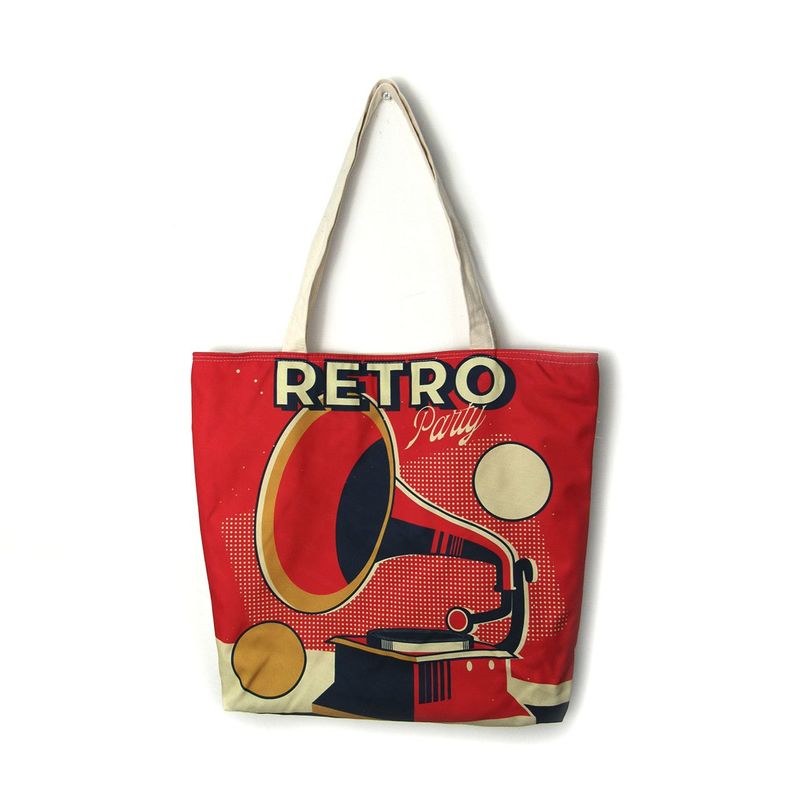 GENERICO - Bolso De Compras Resistente Estampados De Music Retro